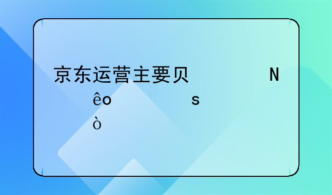 京东运营主要负责哪些工作内容？